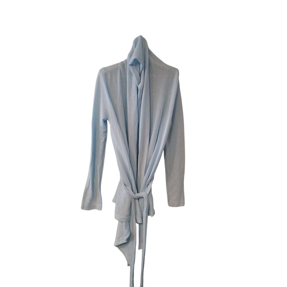 Fresh Produce nwt pointelle wrap cardigan womens M L Cool Breeze USA